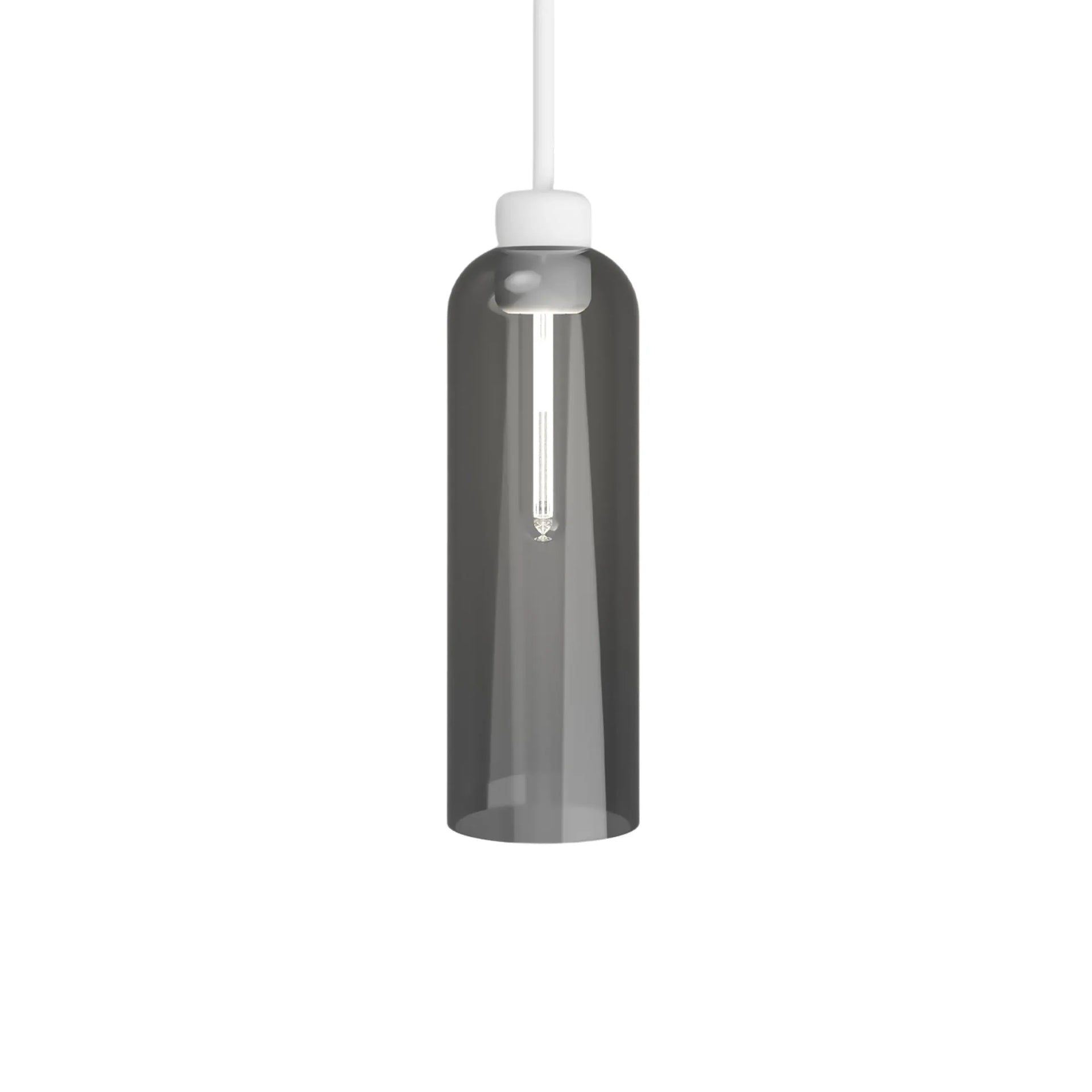 Parlour Lite Elong Pendant Light - White/Smoke