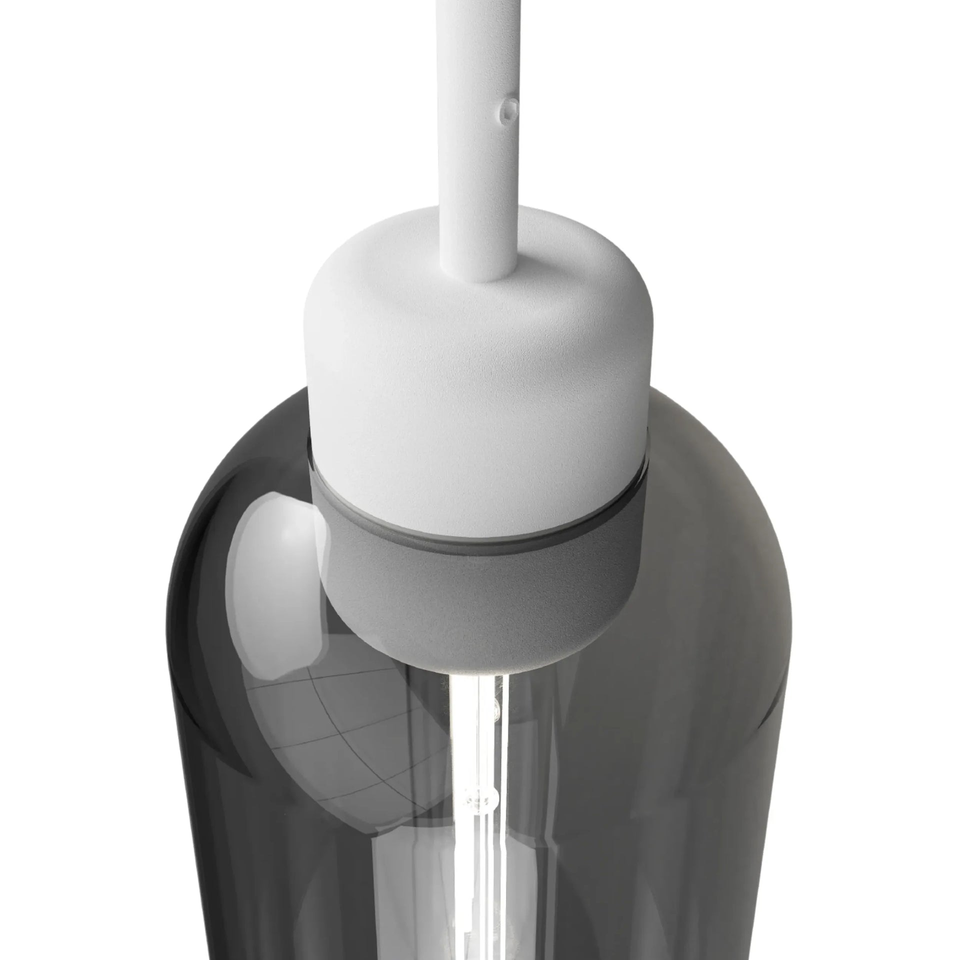 Parlour Lite Elong Pendant Light - White/Smoke