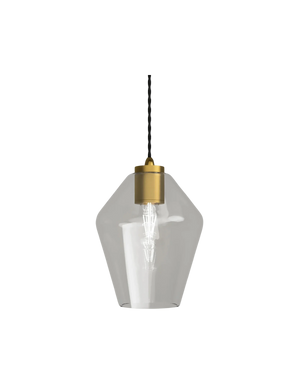 Parlour Geo Pendant - Brass/Clear