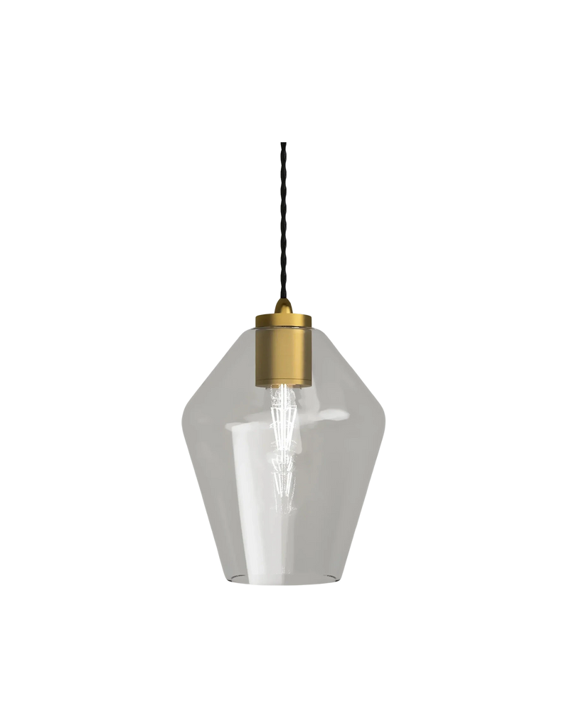 Parlour Geo Pendant - Brass/Clear