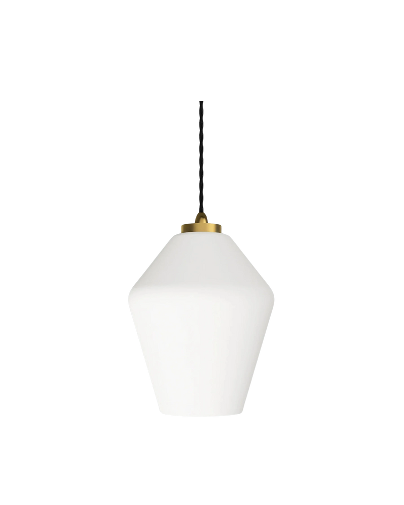 Parlour Geo Pendant - Brass/White