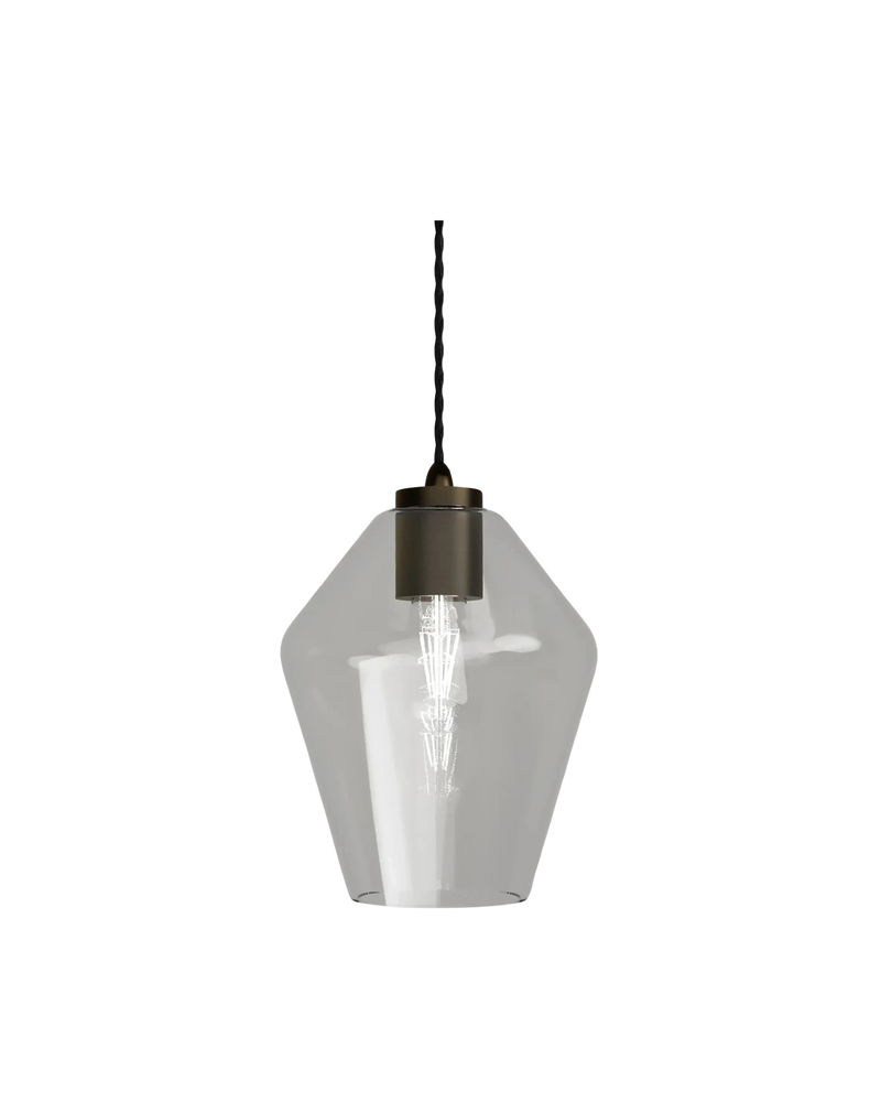 Parlour Geo Pendant - Iron/Clear