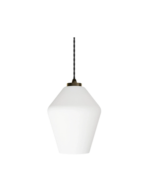 Parlour Geo Pendant - Iron/White