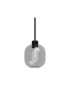 Parlour Lite Curve Pendant - Black/Clear