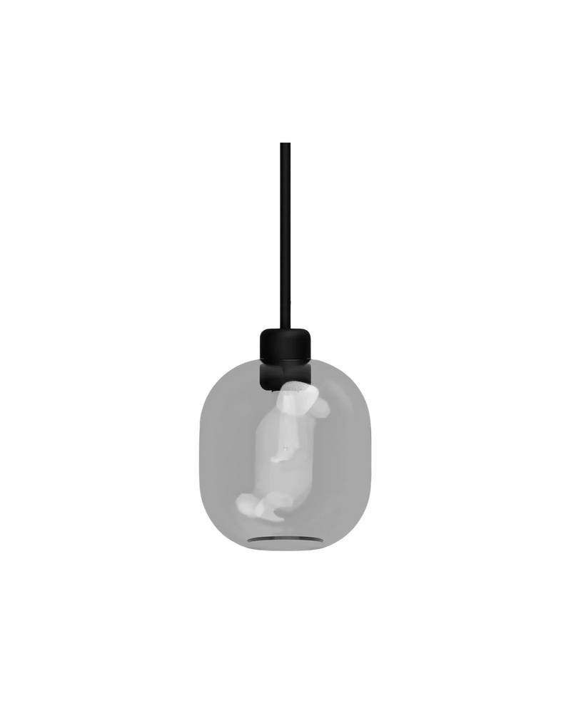 Parlour Lite Curve Pendant - Black/Clear