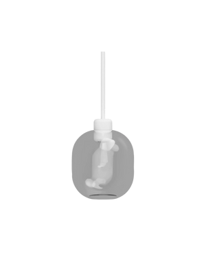 Parlour Lite Curve Pendant - White/Clear