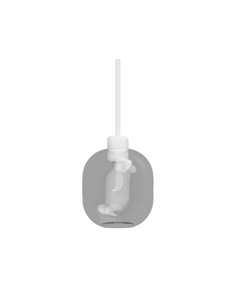 Parlour Lite Curve Pendant - White/Clear