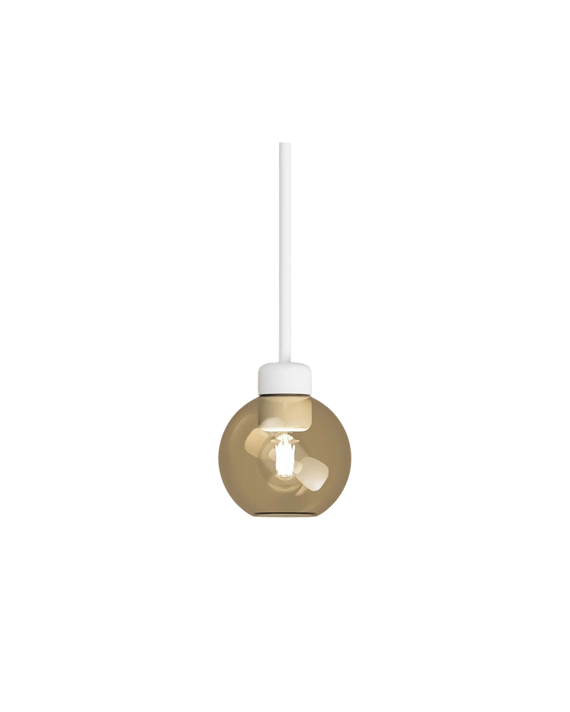 Parlour Lite Sphere Pendant - White/Amber
