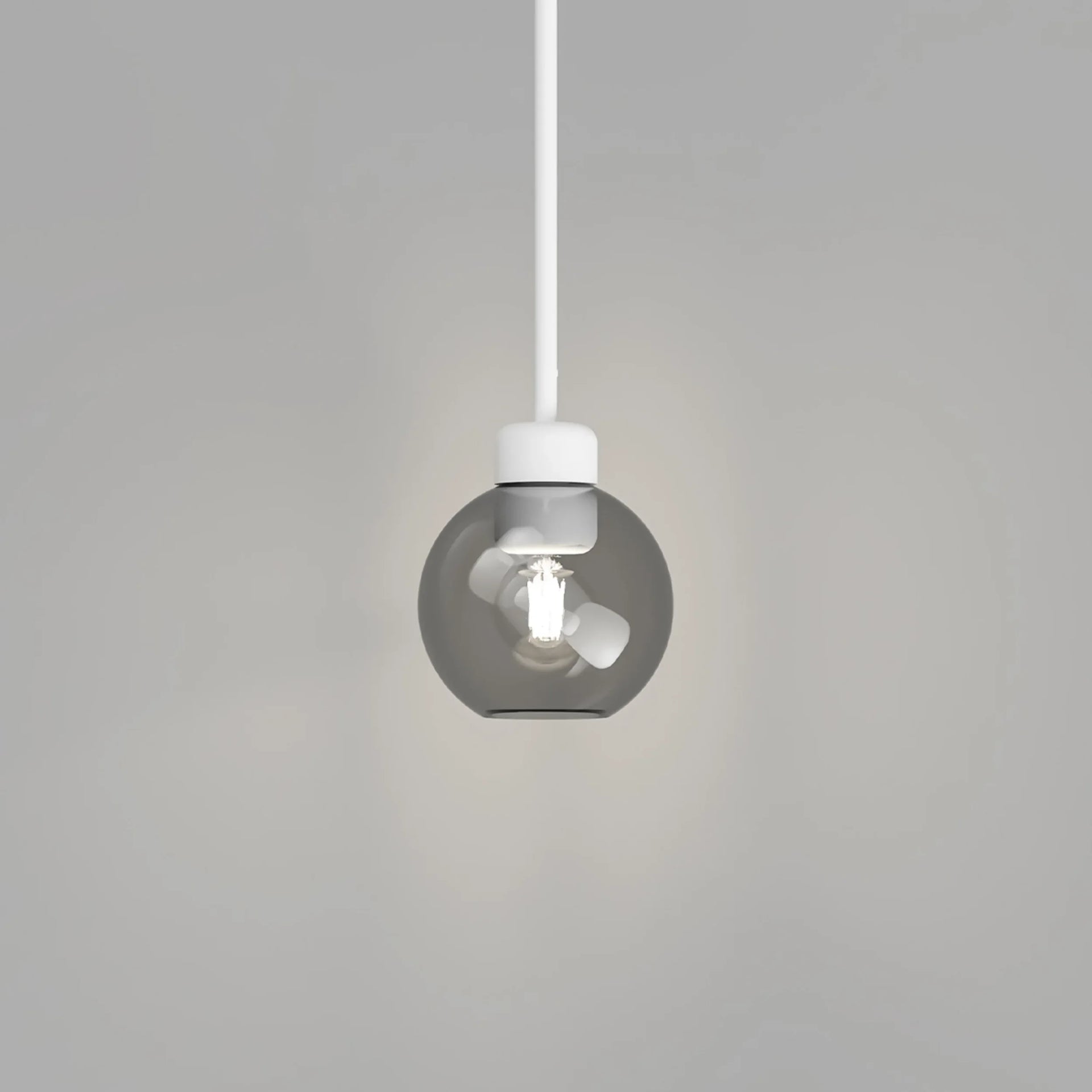 Parlour Lite Sphere Pendant - White/Smoke