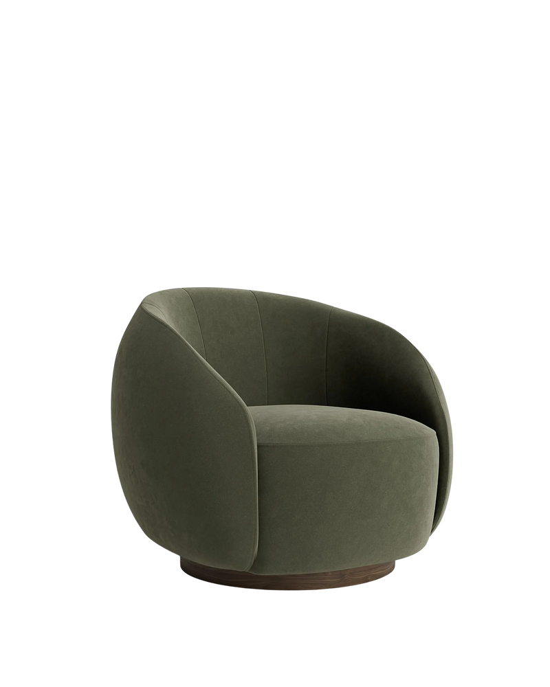 Lark Swivel Armchair - Eden Leaf