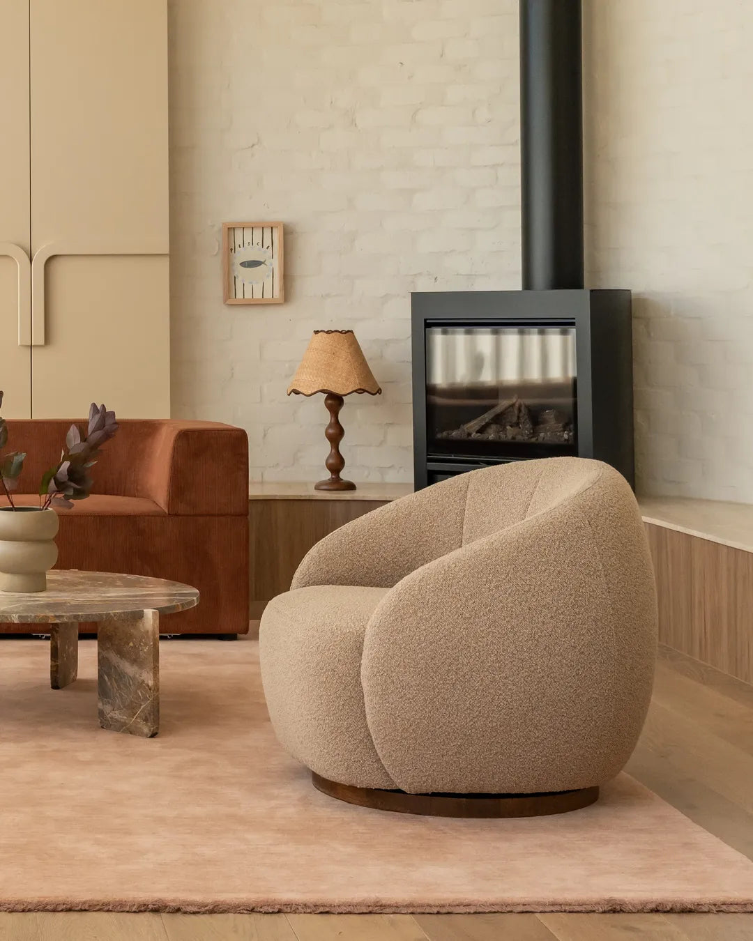 Lark Swivel Armchair - Copenhagen Espresso