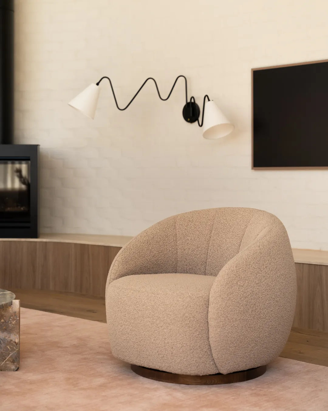 Lark Swivel Armchair - Copenhagen Espresso