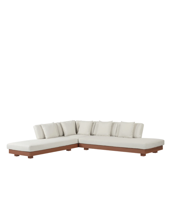 Lennox Outdoor Corner Sofa - Clay/Stone