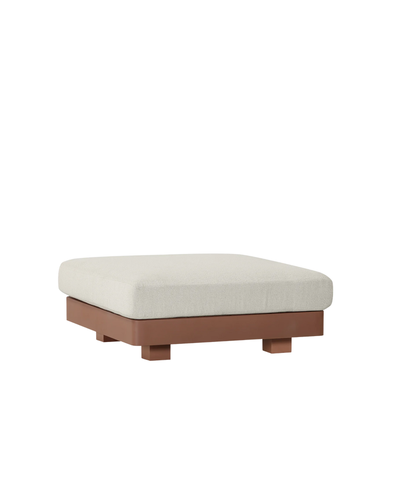 Lennox Outdoor Ottoman - Clay/Stone