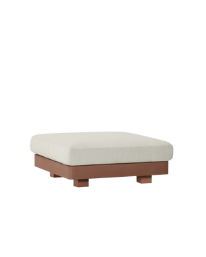 Lennox Outdoor Ottoman - Clay/Stone