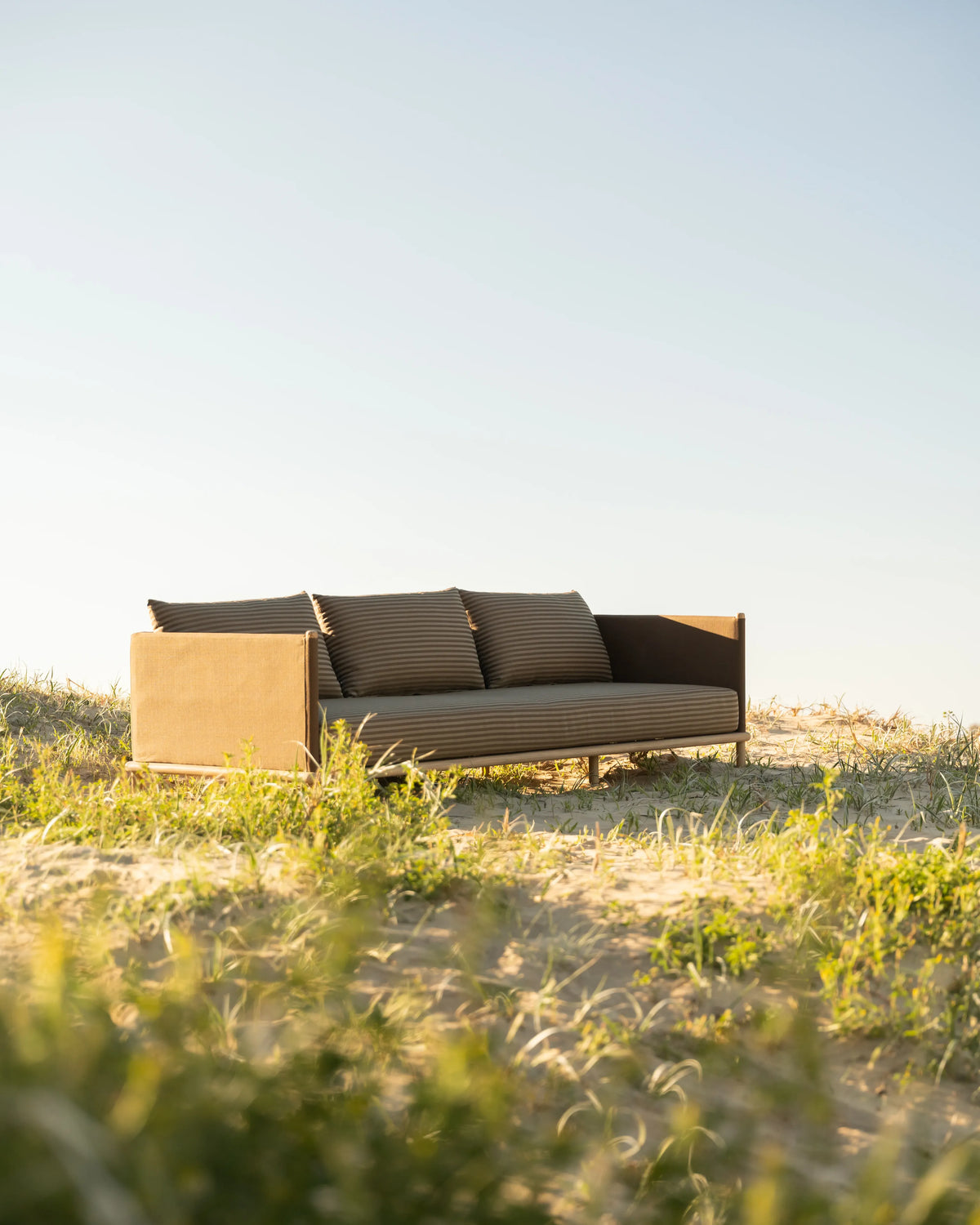 Lonnie Outdoor 3 Seater Sofa - Pebble Stripe