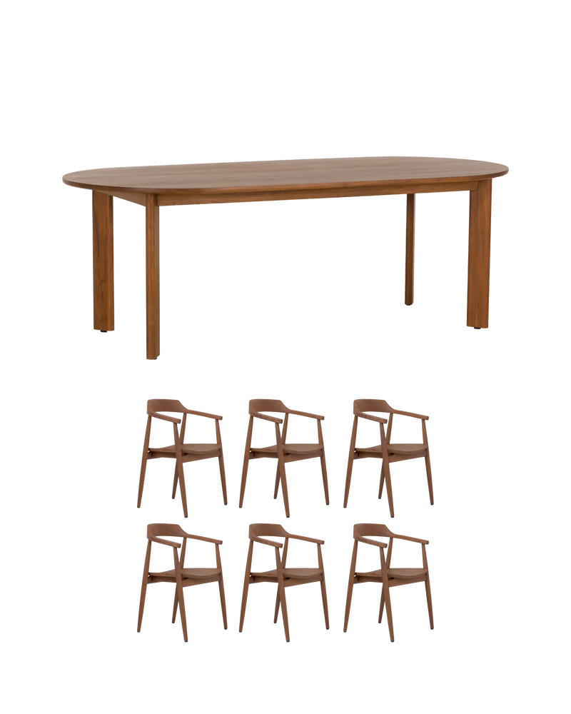 Loop Dining Package - 180cm / Teak