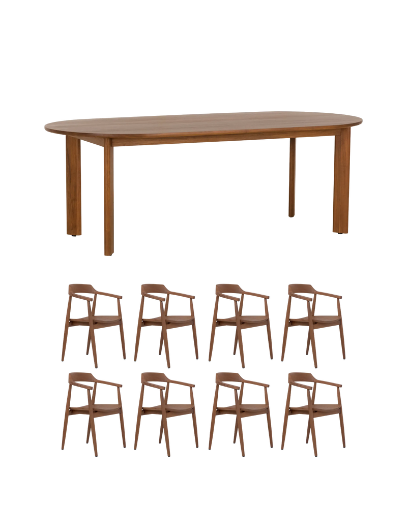 Loop Dining Package - 220cm / Teak