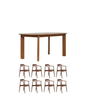 Loop Woven Dining Package - 180cm / Teak