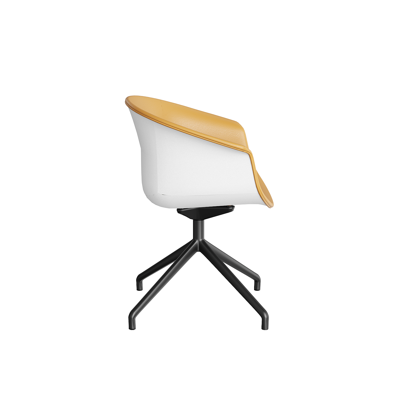 Queen Dining Chair With 4 Way Leg - Pu / White / Black