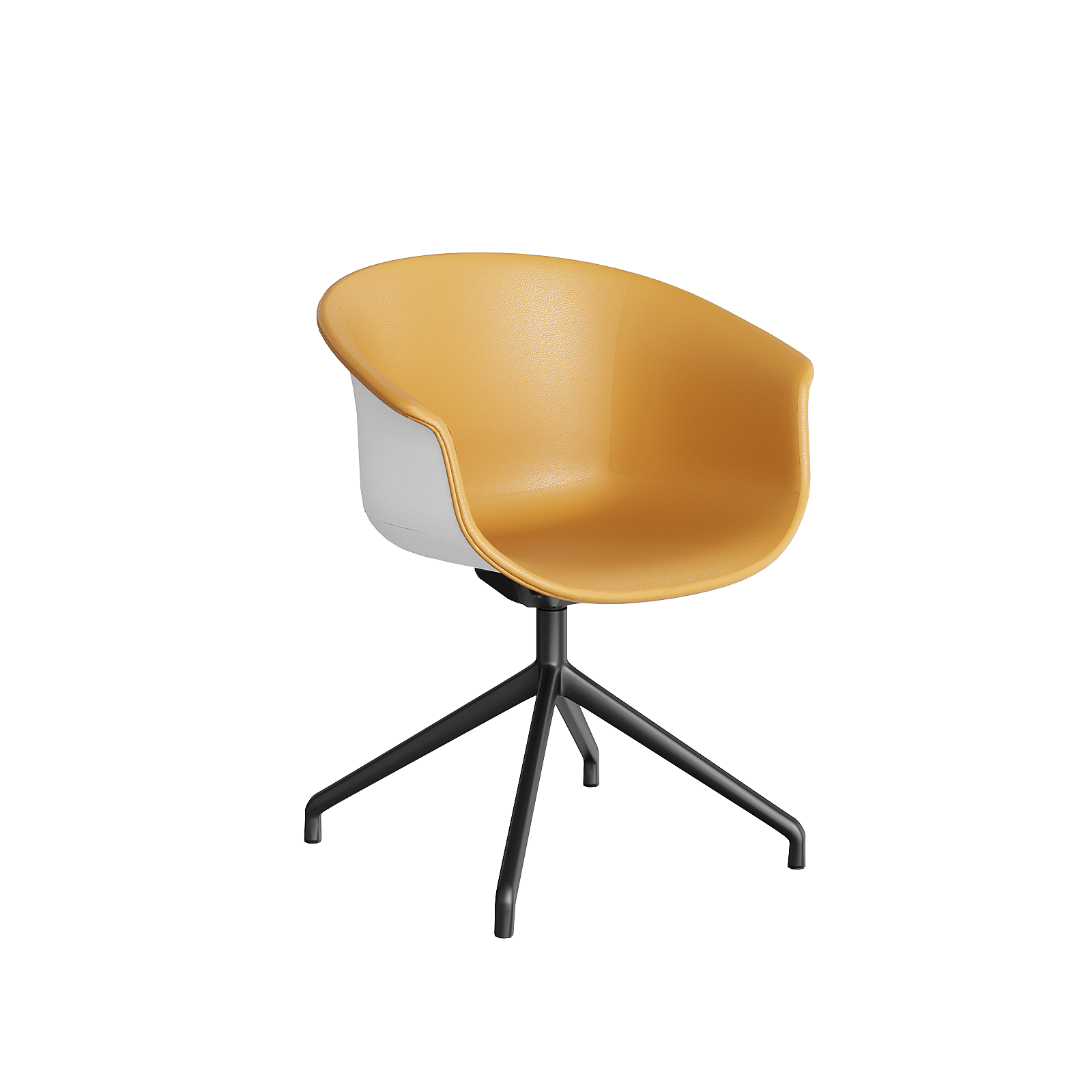 Queen Dining Chair With 4 Way Leg - Pu / White / Black