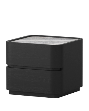 Clayton Bedside Table - Black Marble
