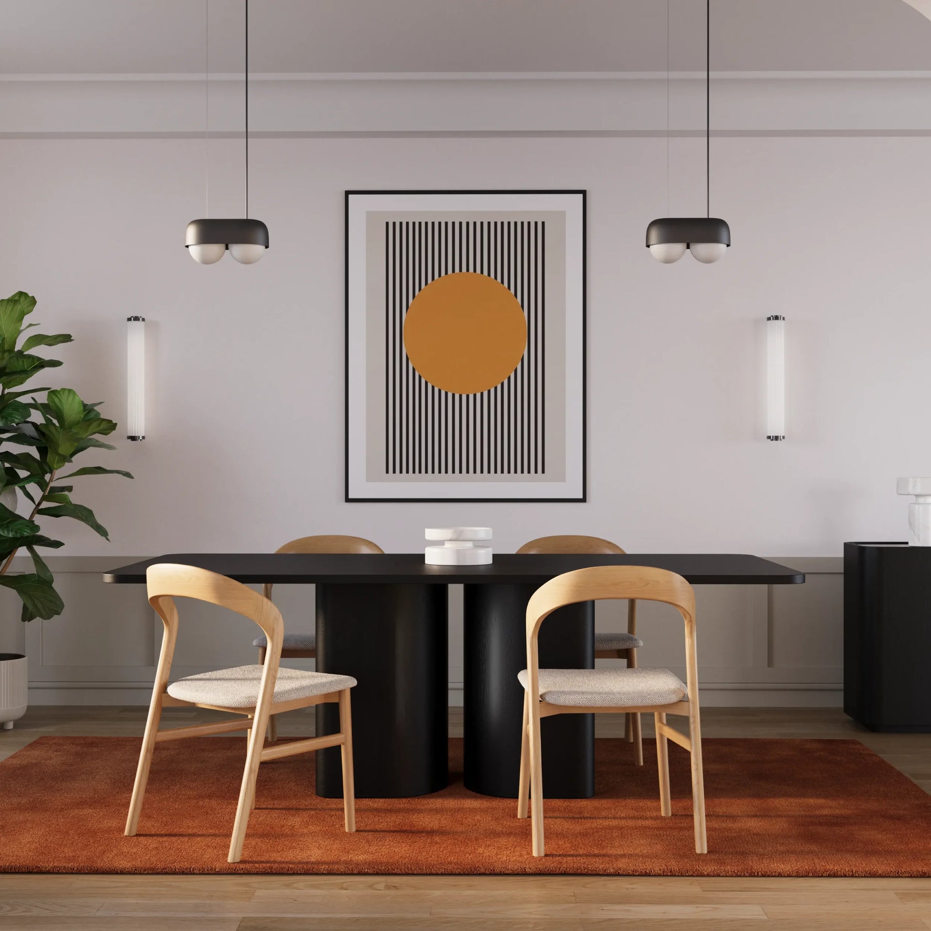 Clayton Dining Table 220cm - Black