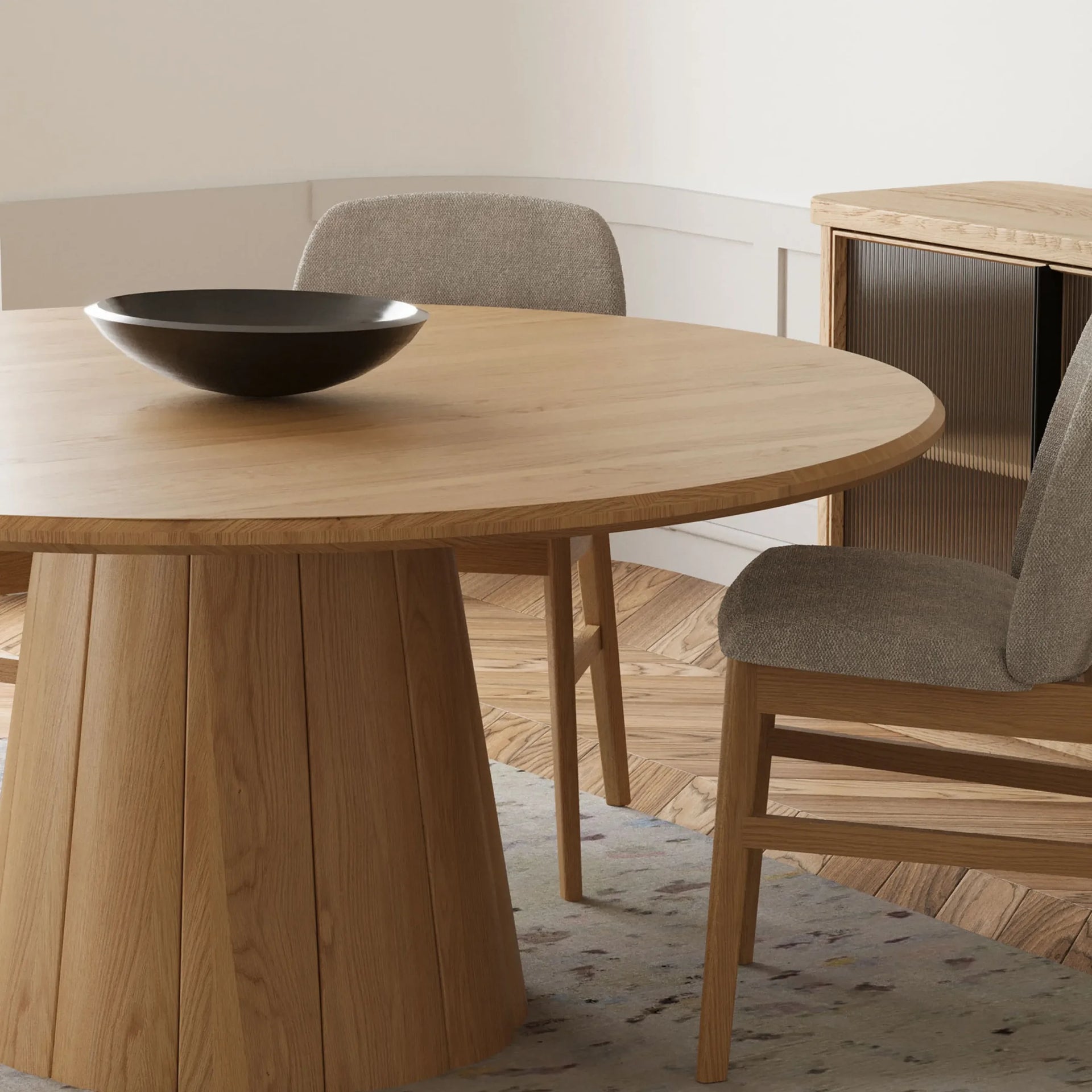 Elliot Round Dining Table 120cm - Oak