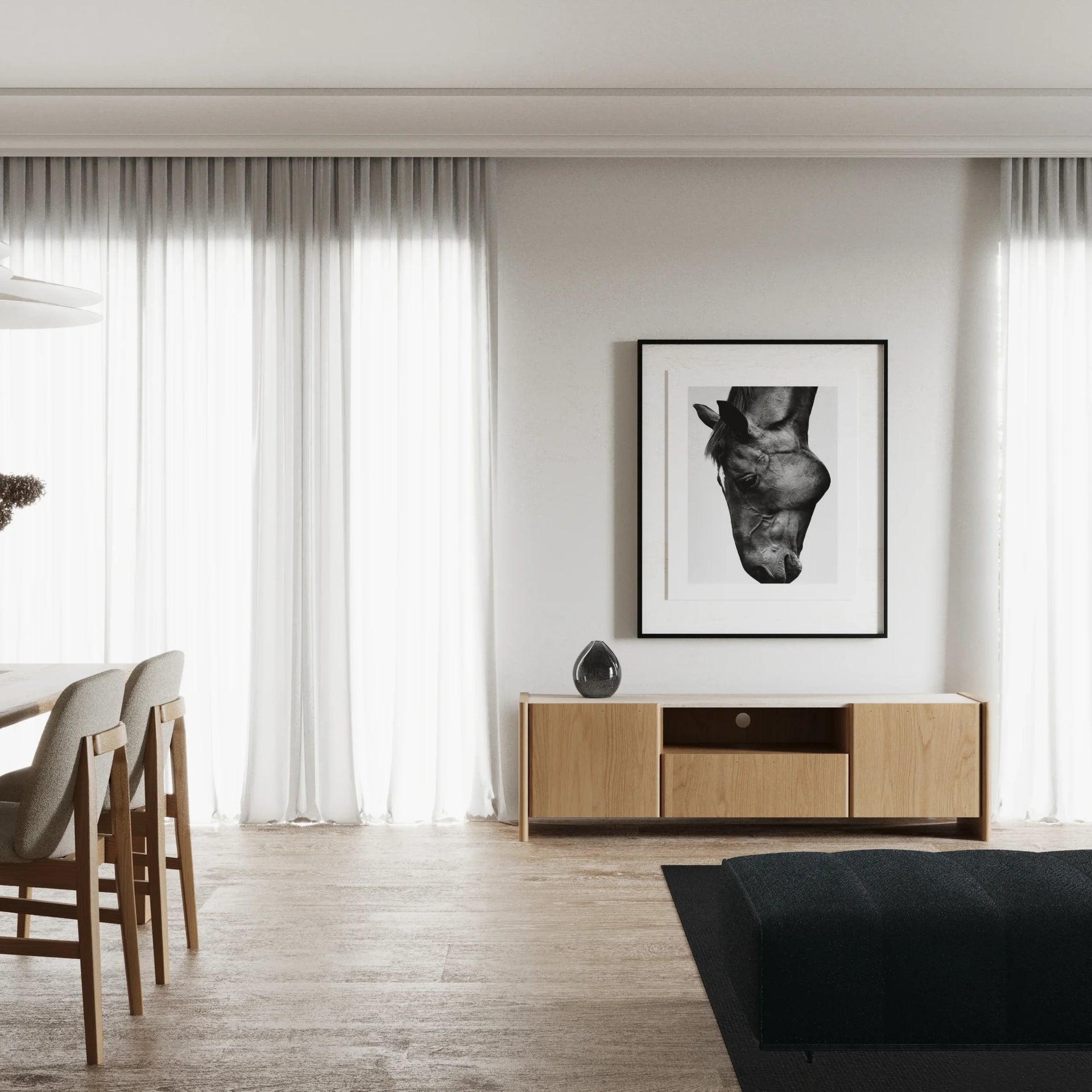 Stella Entertainment Unit 200cm - Oak/Travertine