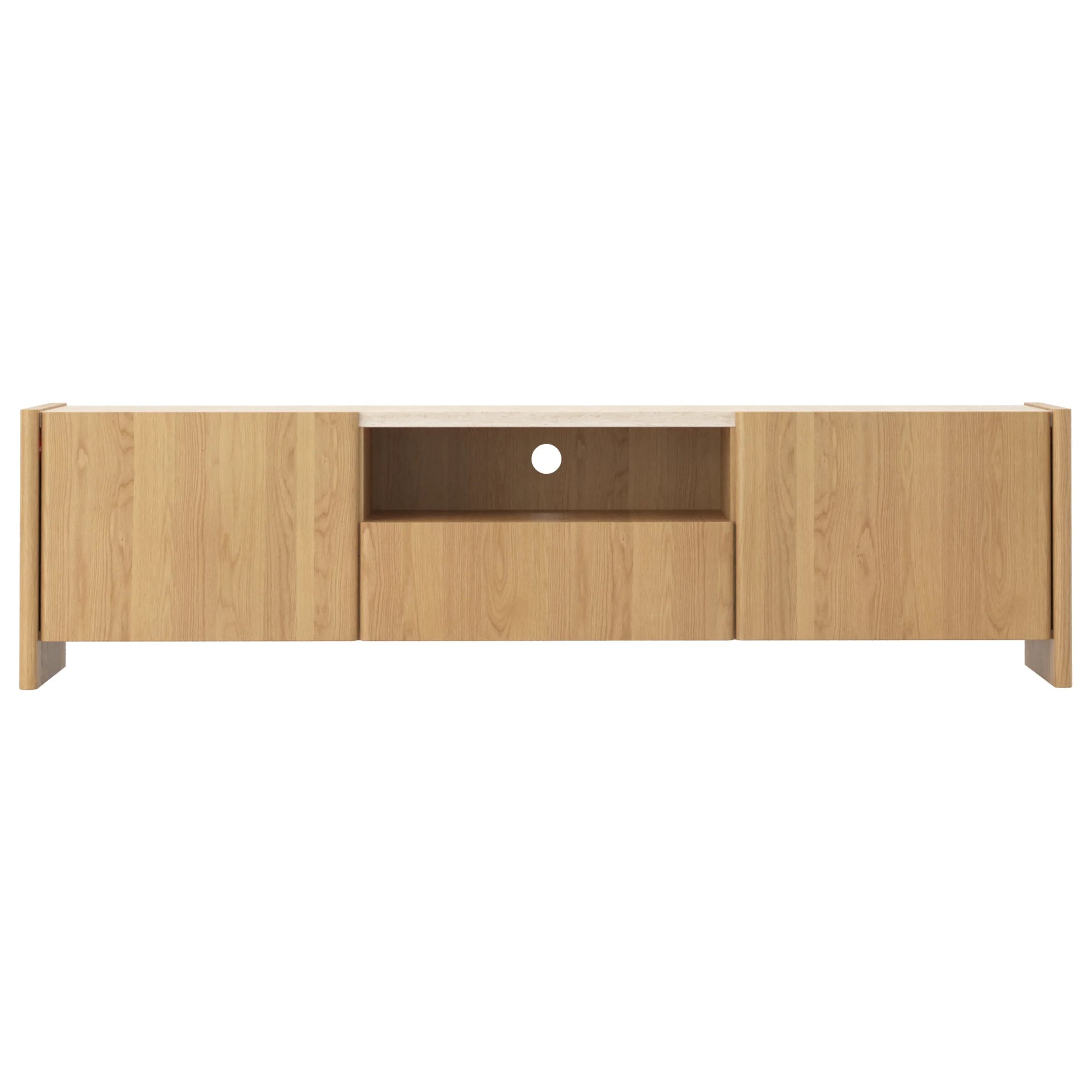 Stella Entertainment Unit 200cm - Oak/Travertine