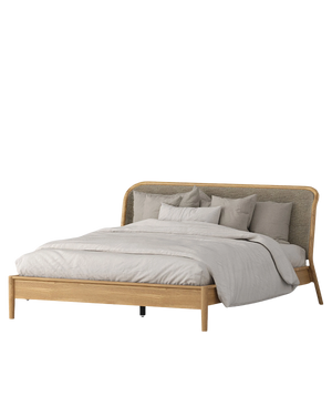 Jaya King Bed - Oak