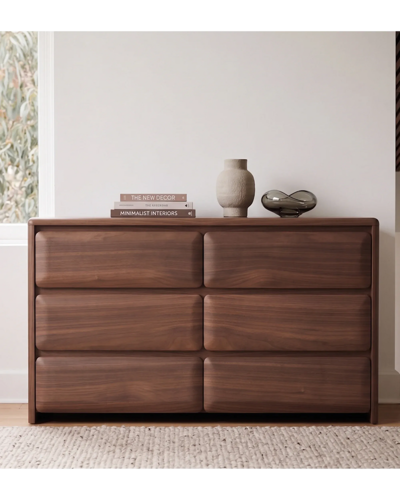 Juno 6 Drawer Chest - Walnut