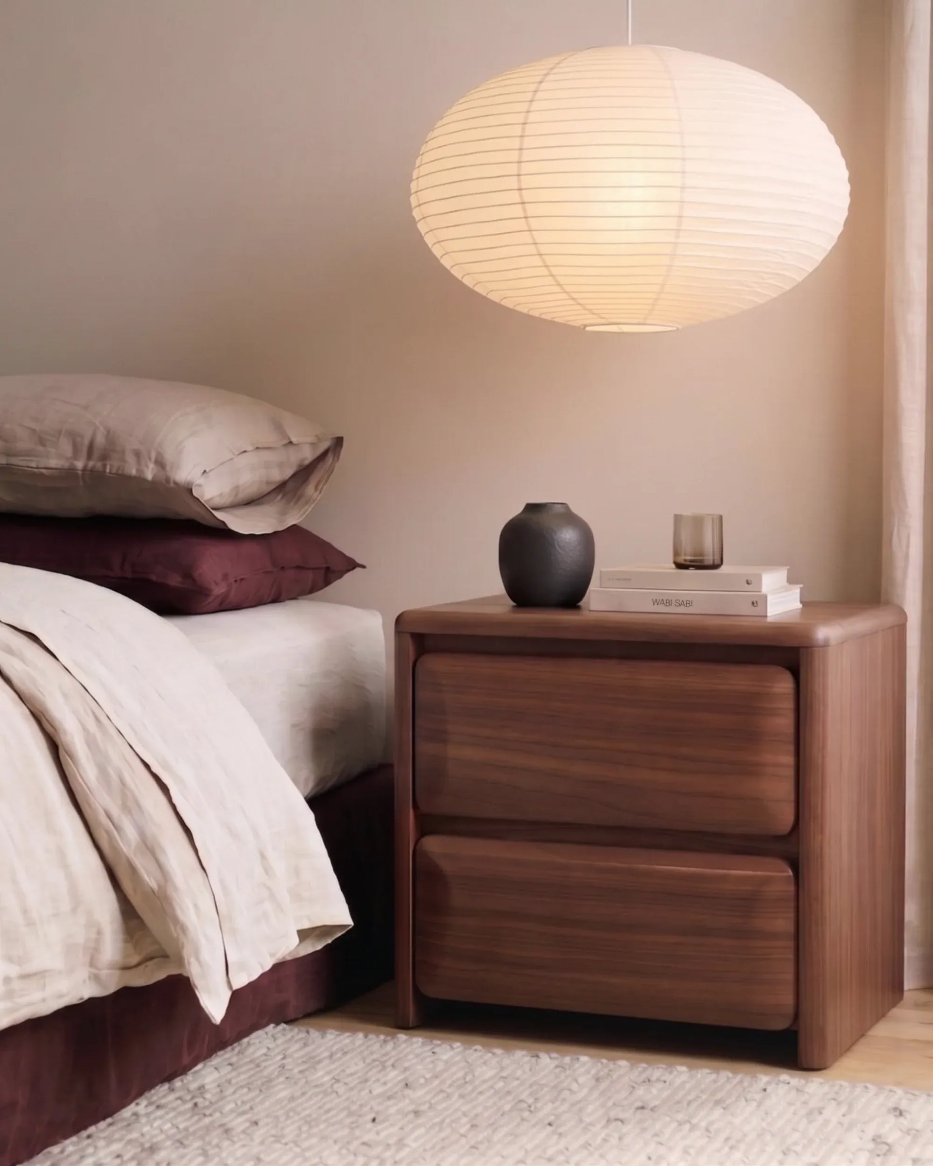 Juno Bedside Table - Walnut