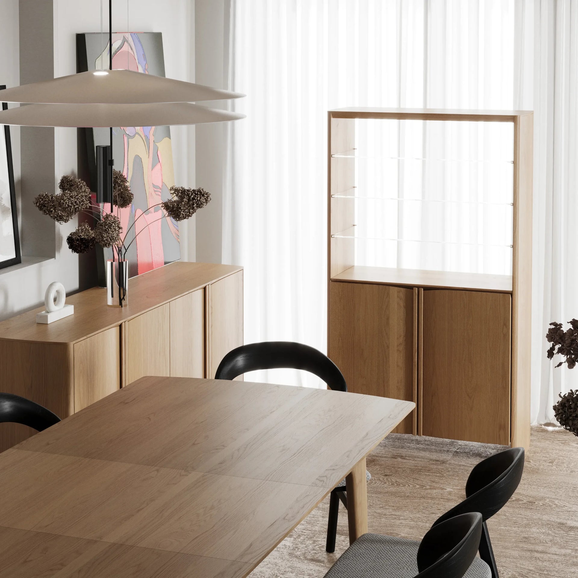 Lana Display Cabinet - Oak