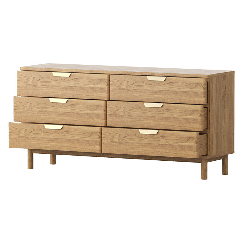 Jaya Six Drawer Chest - Oak