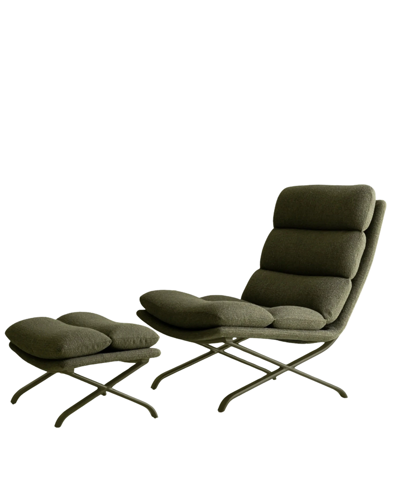 Arvi Occasional Chair & Ottoman - Green