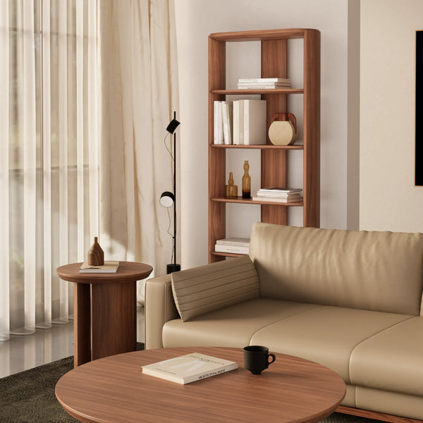 Otto Bookcase 85cm - Walnut Natural