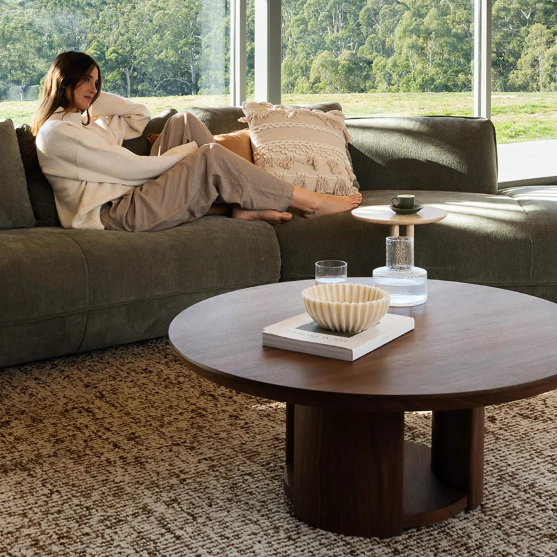 Otto Coffee Table 100cm - Walnut Natural