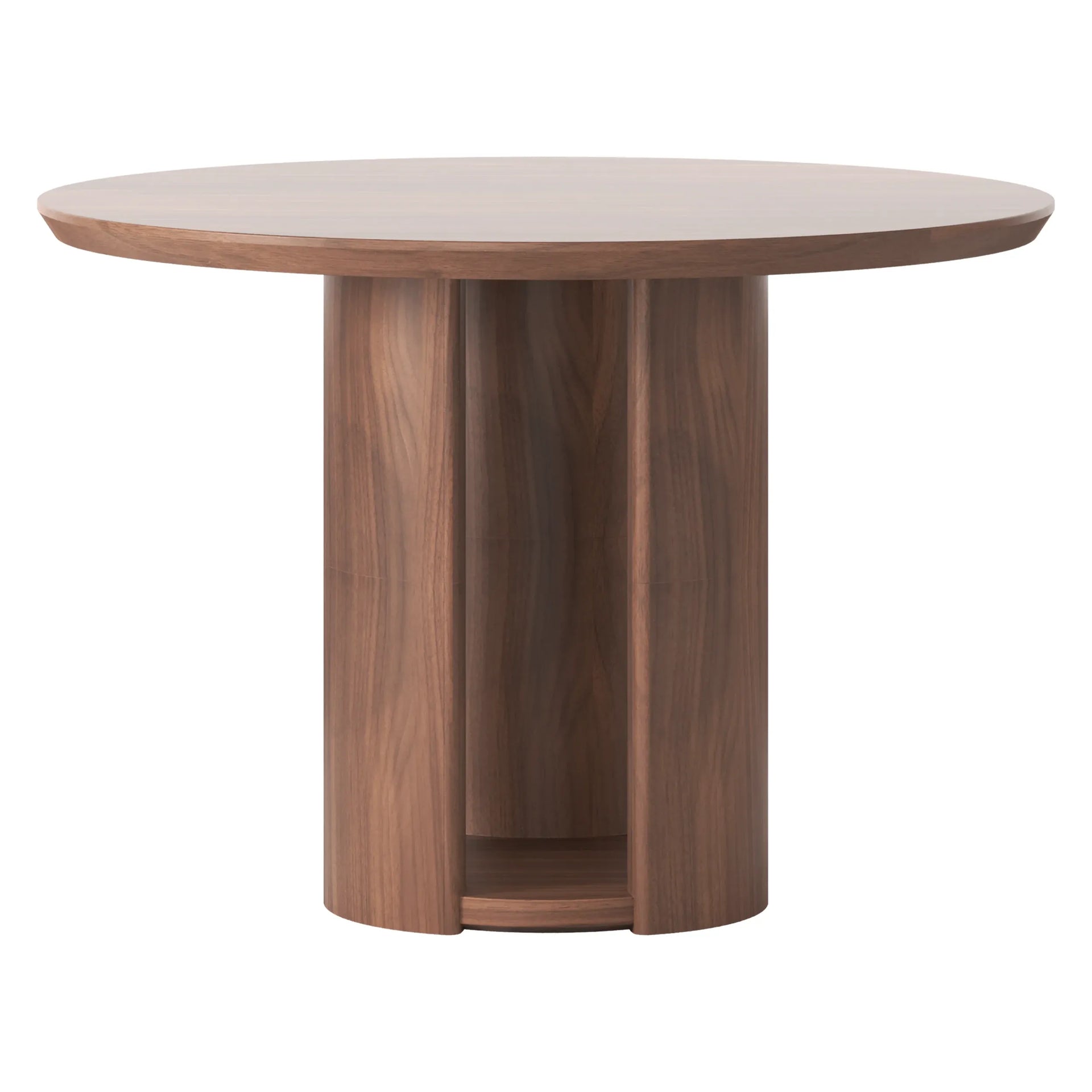 Otto Round Dining Table 110cm - Walnut Natural