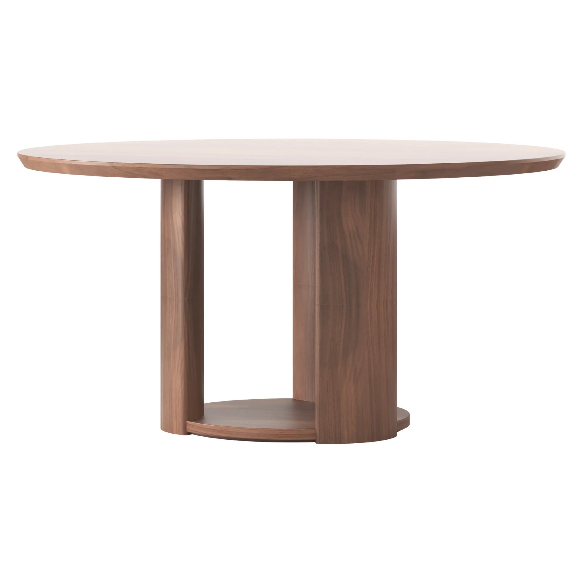 Otto Round Dining Table 150cm - Walnut Natural