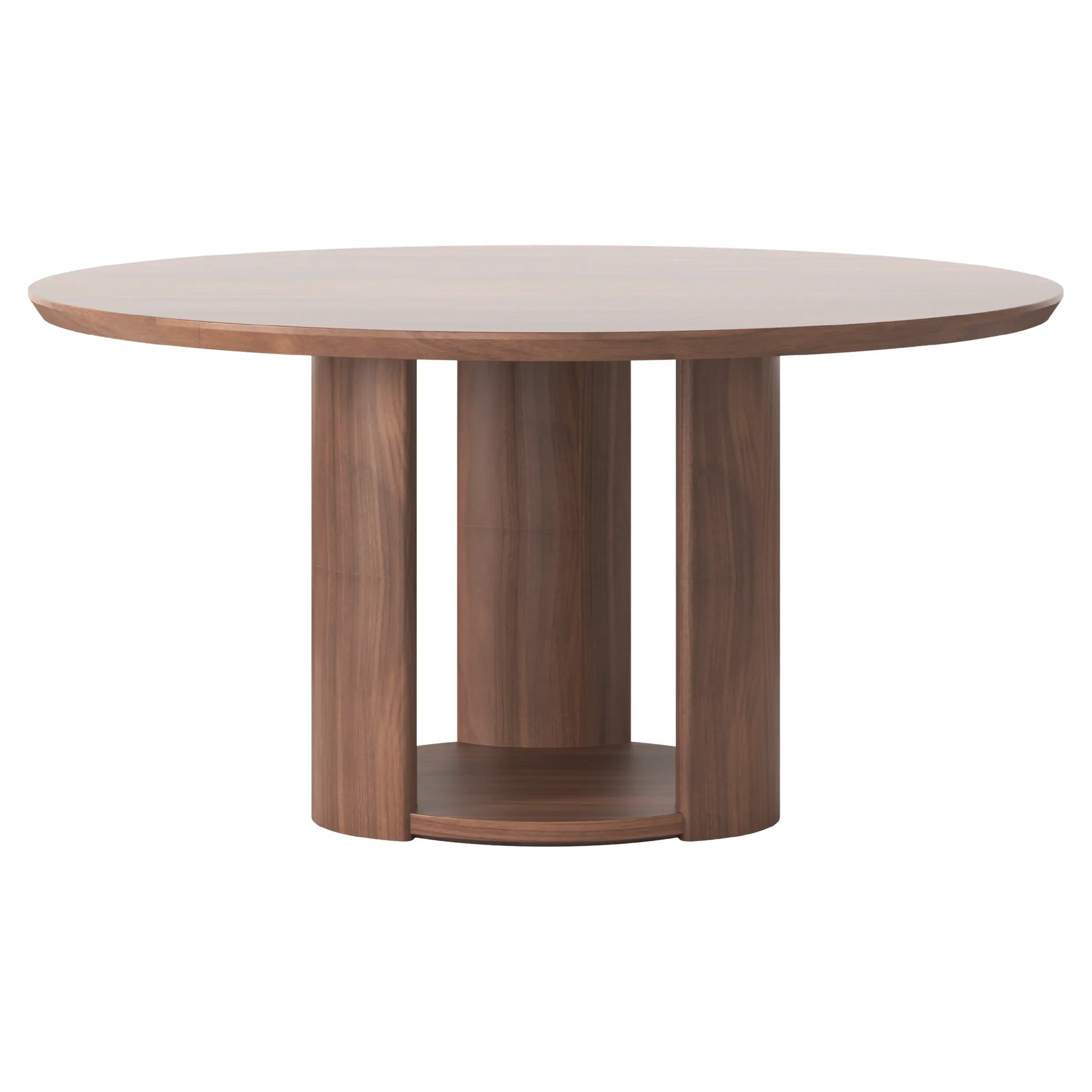 Otto Round Dining Table 150cm - Walnut Natural