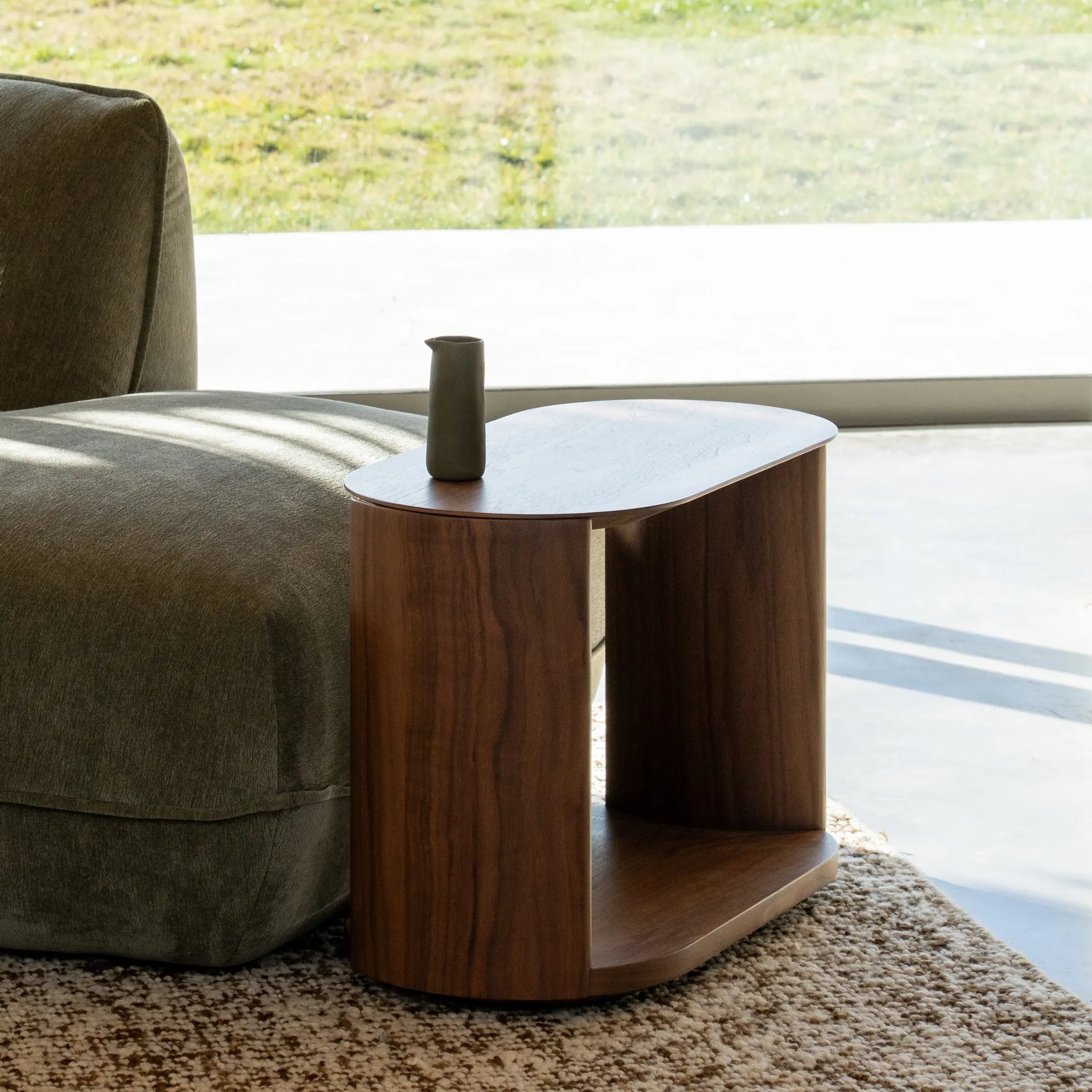 Otto Side Table 68cm - Walnut Natural