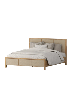 Peggy King Bed - Oak