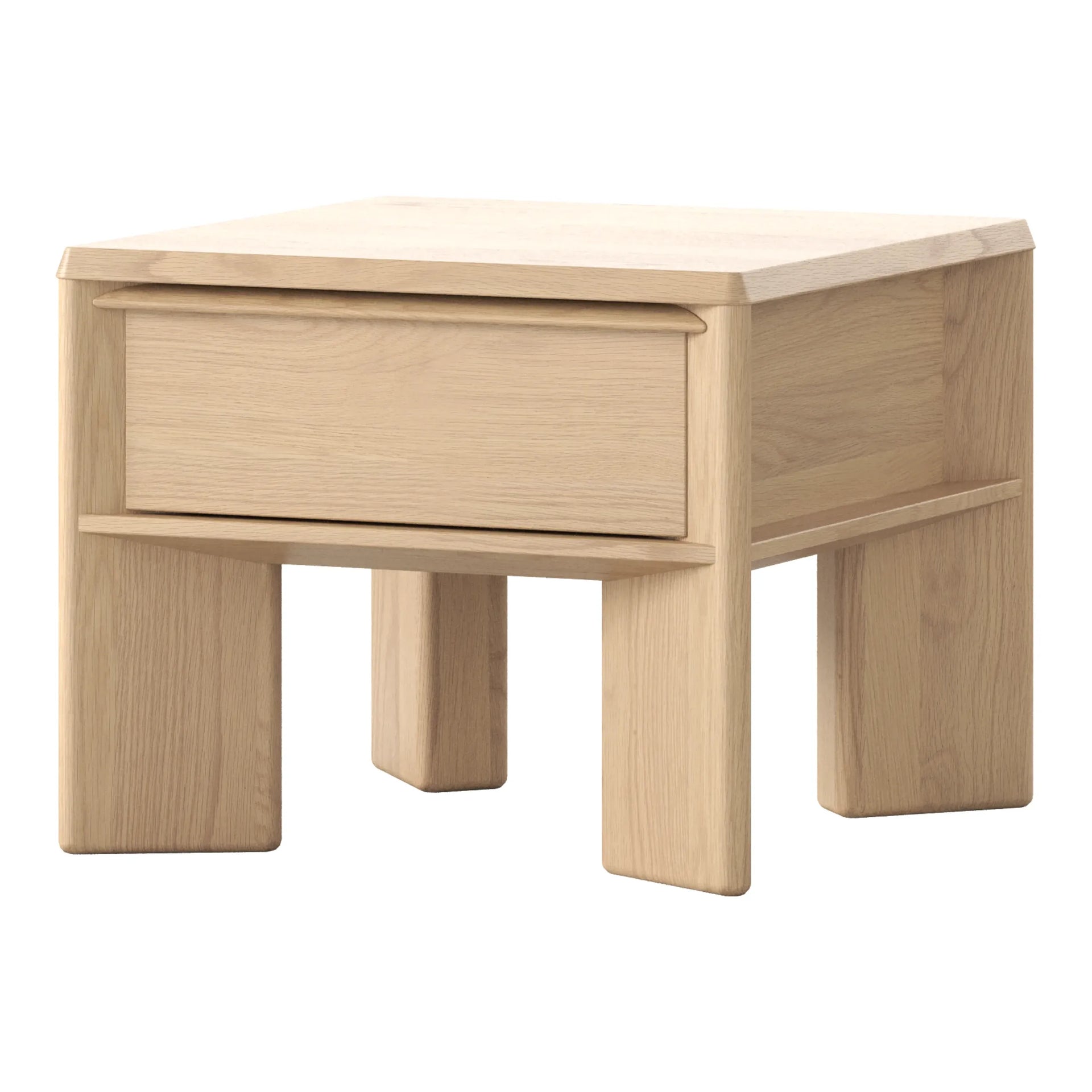 Remy Bedside Table - Oak Crema