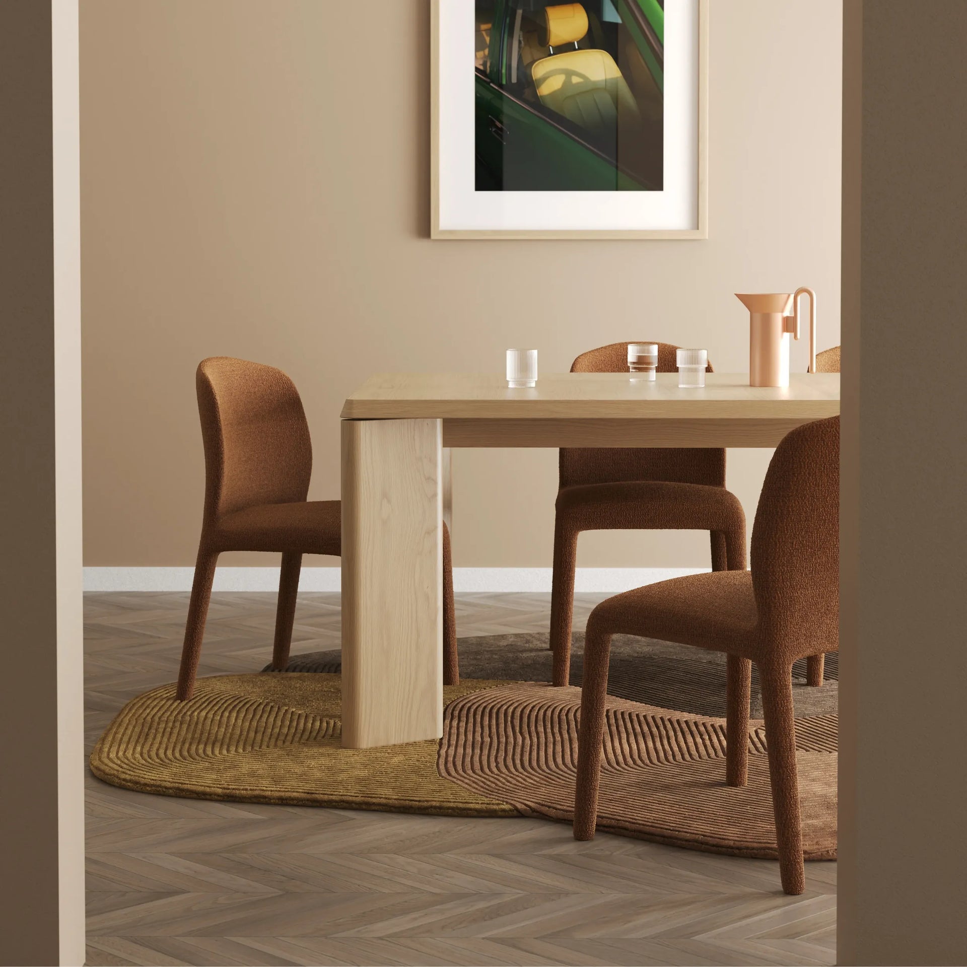 Remy Dining Table 200cm - Oak Crema