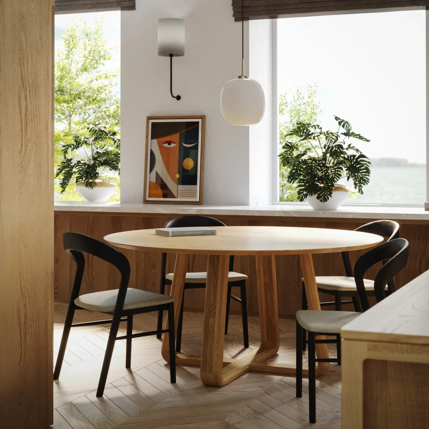 Buy Russo Round Dining Table 120cm - Oak by Ode Design online - RJ Living