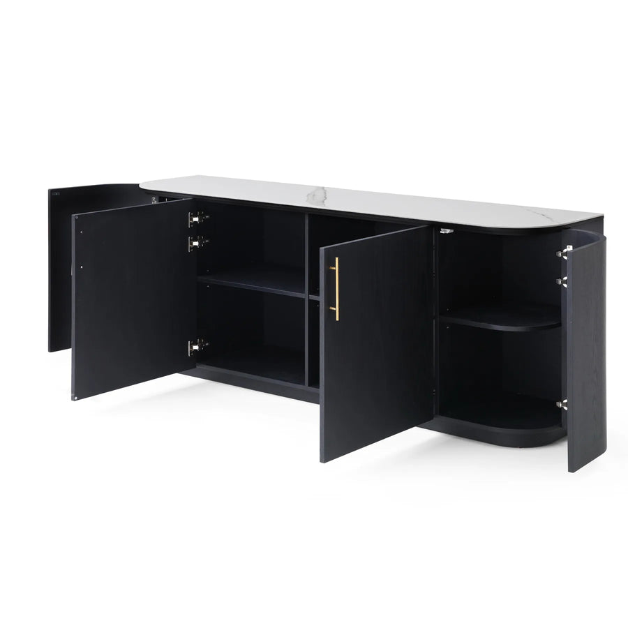 Blackwell Sideboard - Black / White Ceramic