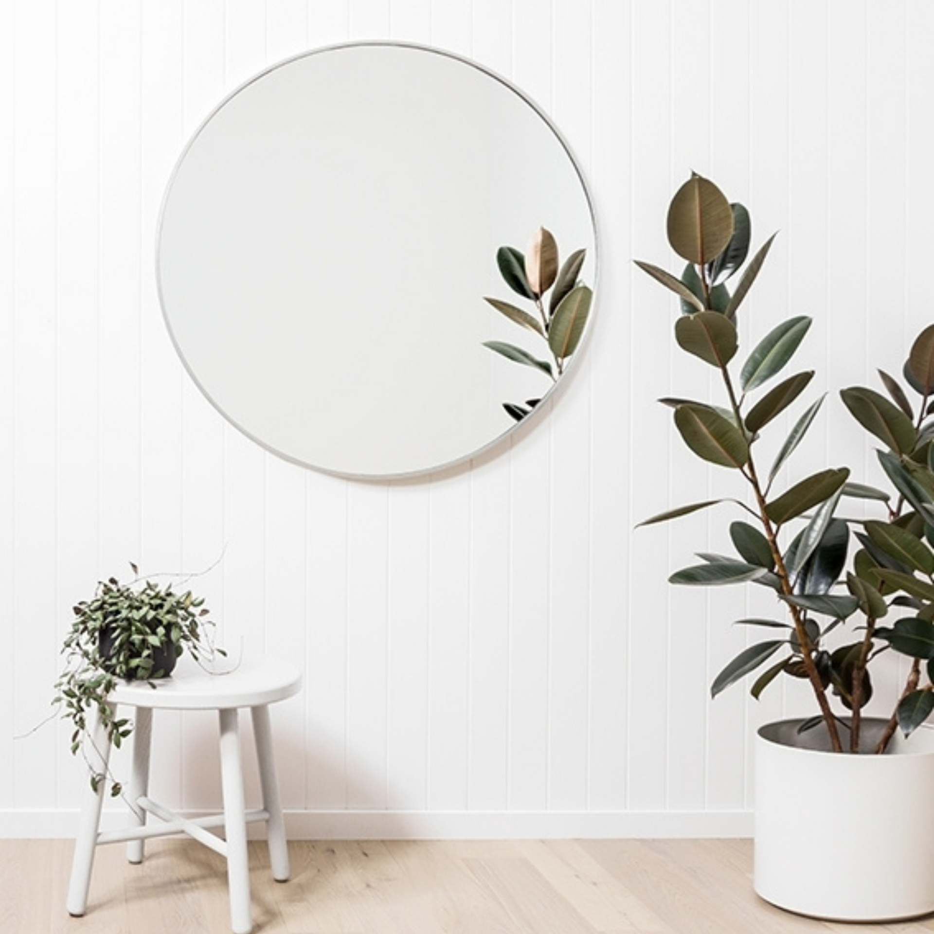 Bella Round Mirror - Silver 120cm x 120cm