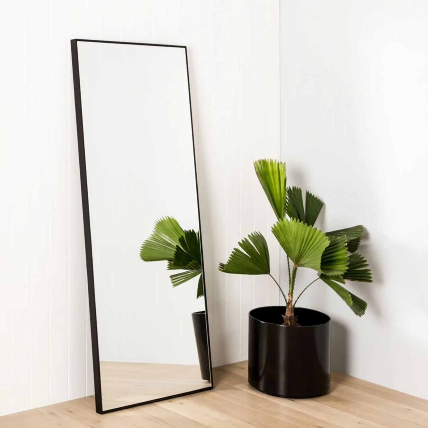 Flynn Leaner Mirror - Black 65cm x 165cm