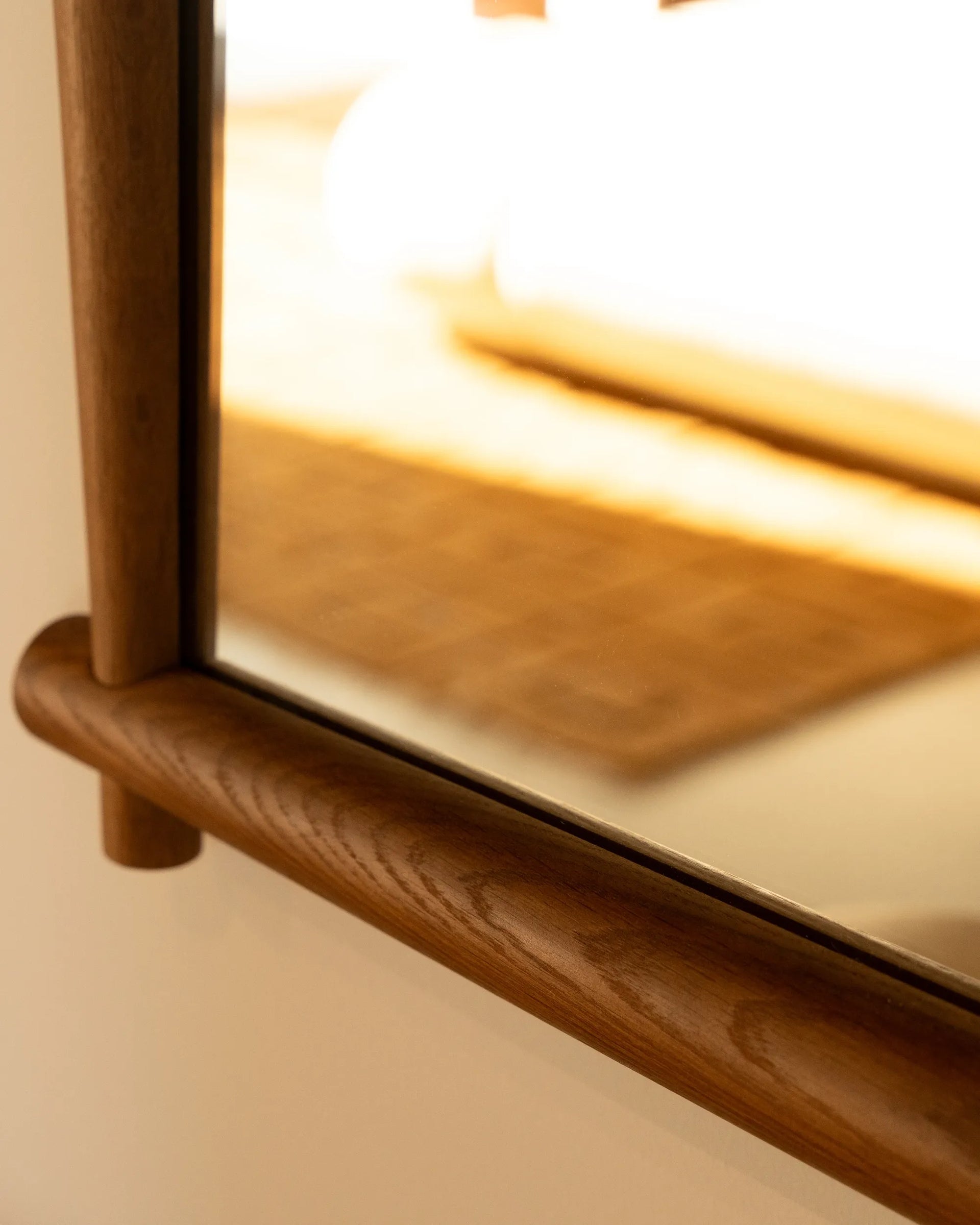 Brim Wall Mirror - Deep Oak